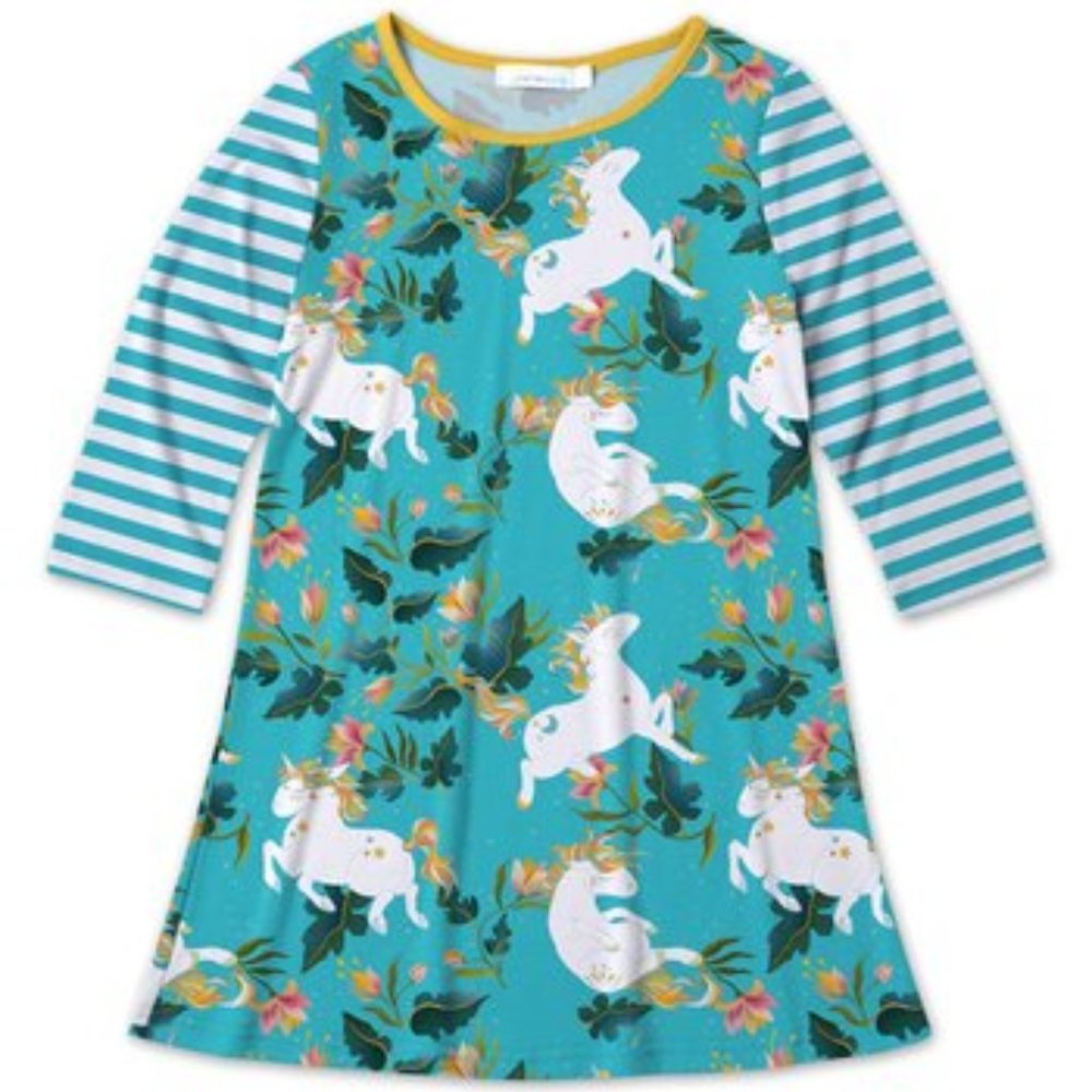 🦄 NWT Turquoise Unicorn Play Dress